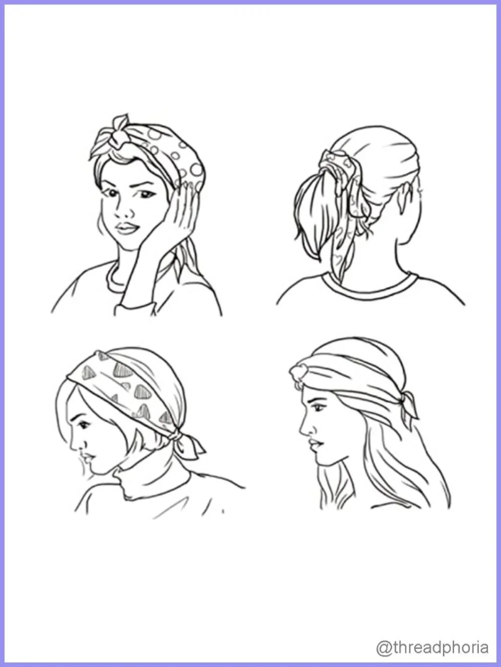 Silk Scarf Women Neckerchief Sleep Hair Wrap Head Scarf Square Headwear